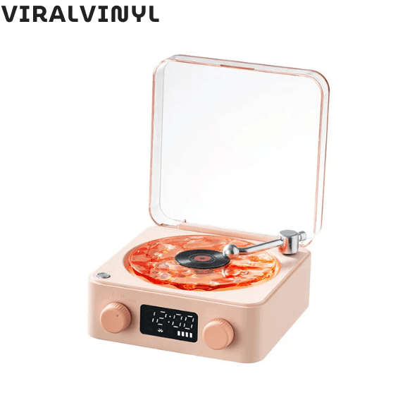 ViralVinyl - Mini Retro Głośnik Bluetooth z Białym Szumem, Podświetleniem RGB 🎵