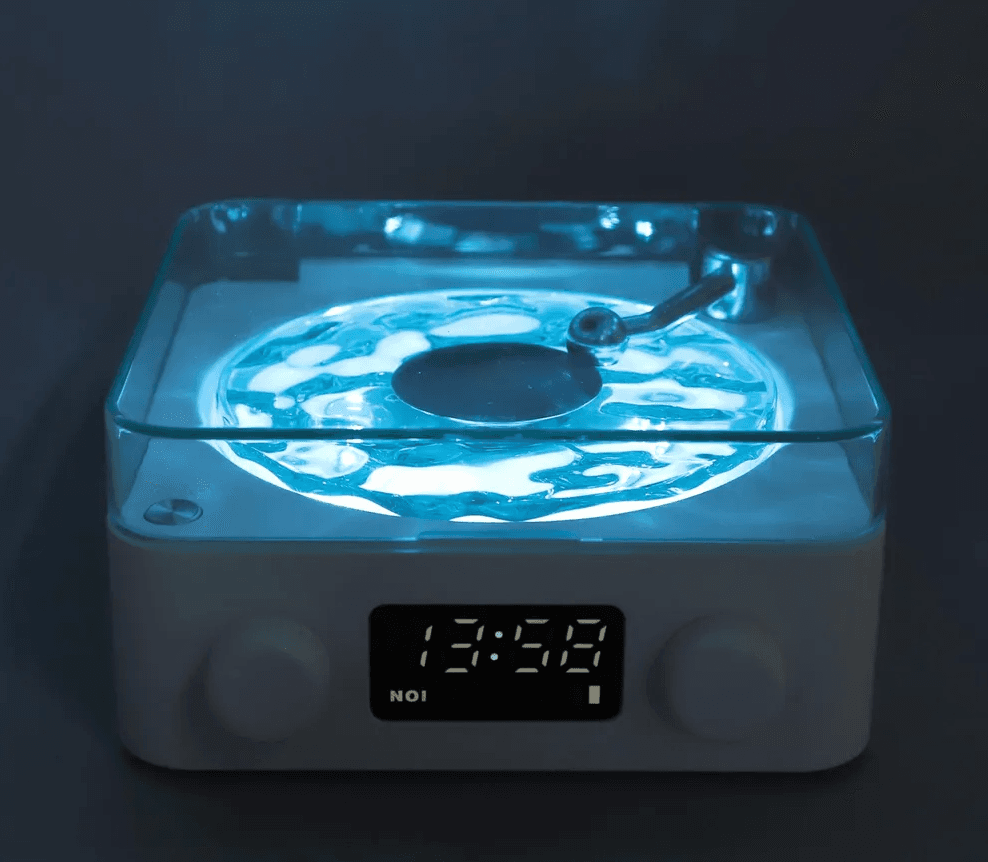 ViralVinyl - Mini Retro Głośnik Bluetooth z Białym Szumem, Podświetleniem RGB 🎵