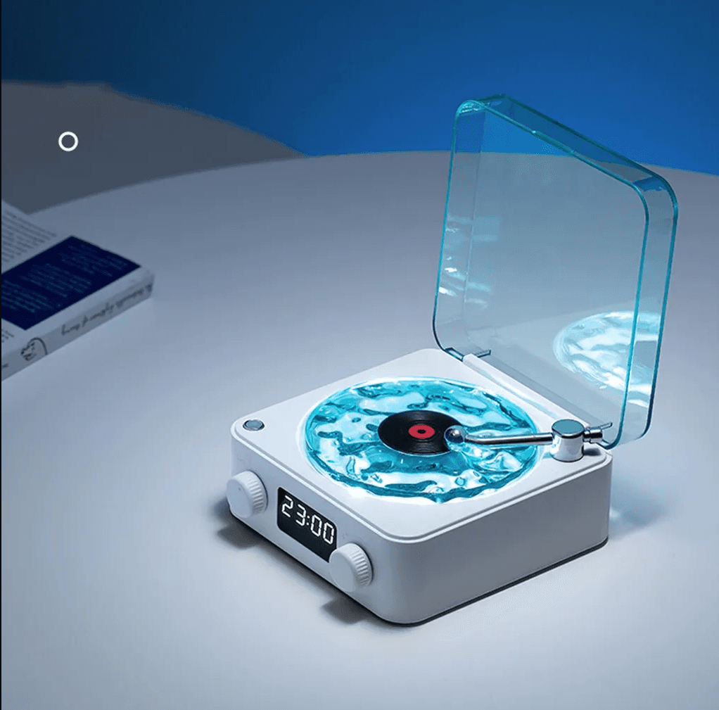 ViralVinyl - Mini Retro Głośnik Bluetooth z Białym Szumem, Podświetleniem RGB 🎵